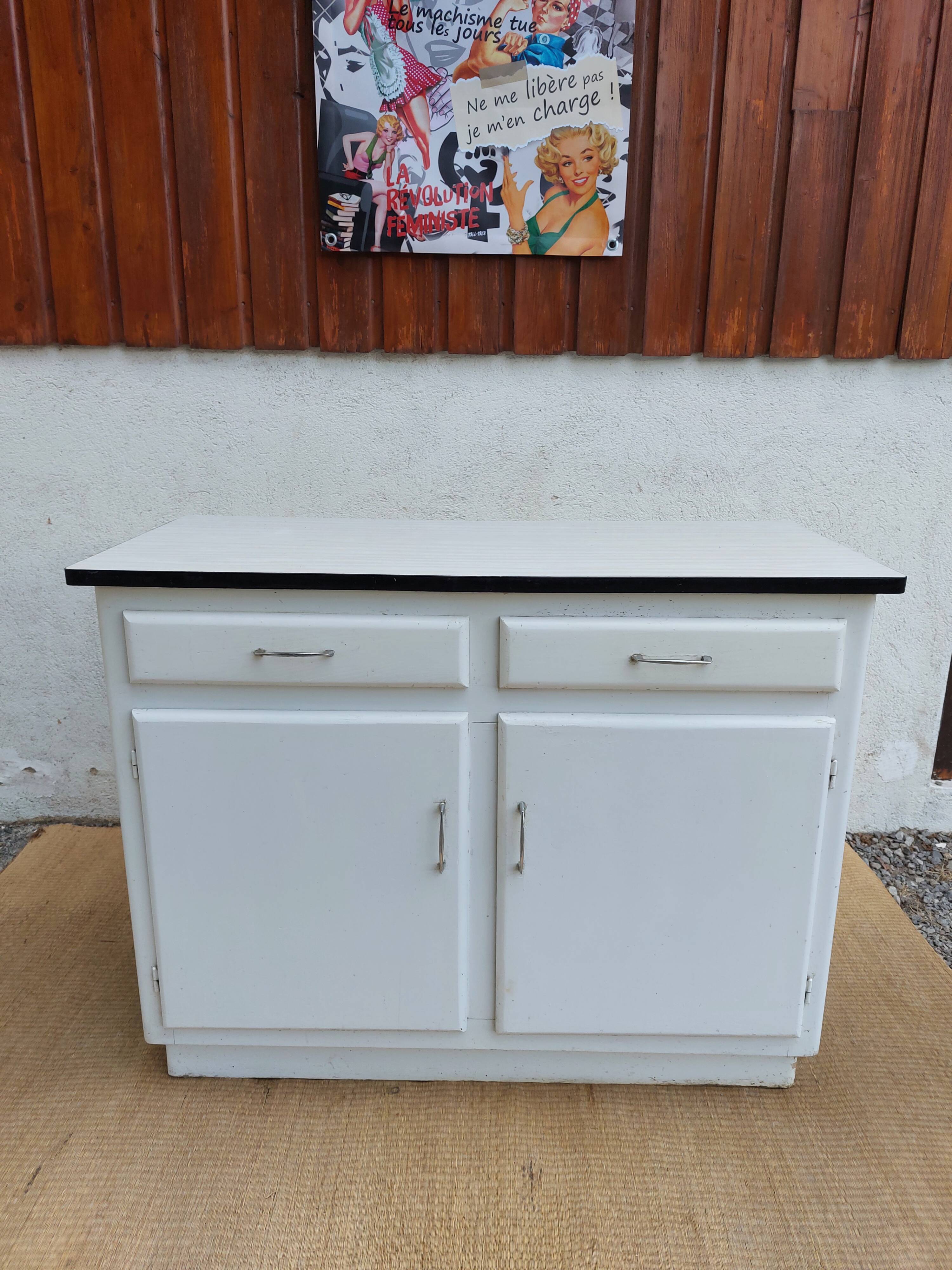 wooden cupboard, formica top