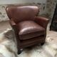 Fauteuil club en cuir