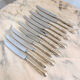 Series of 12 old knives, silver metal