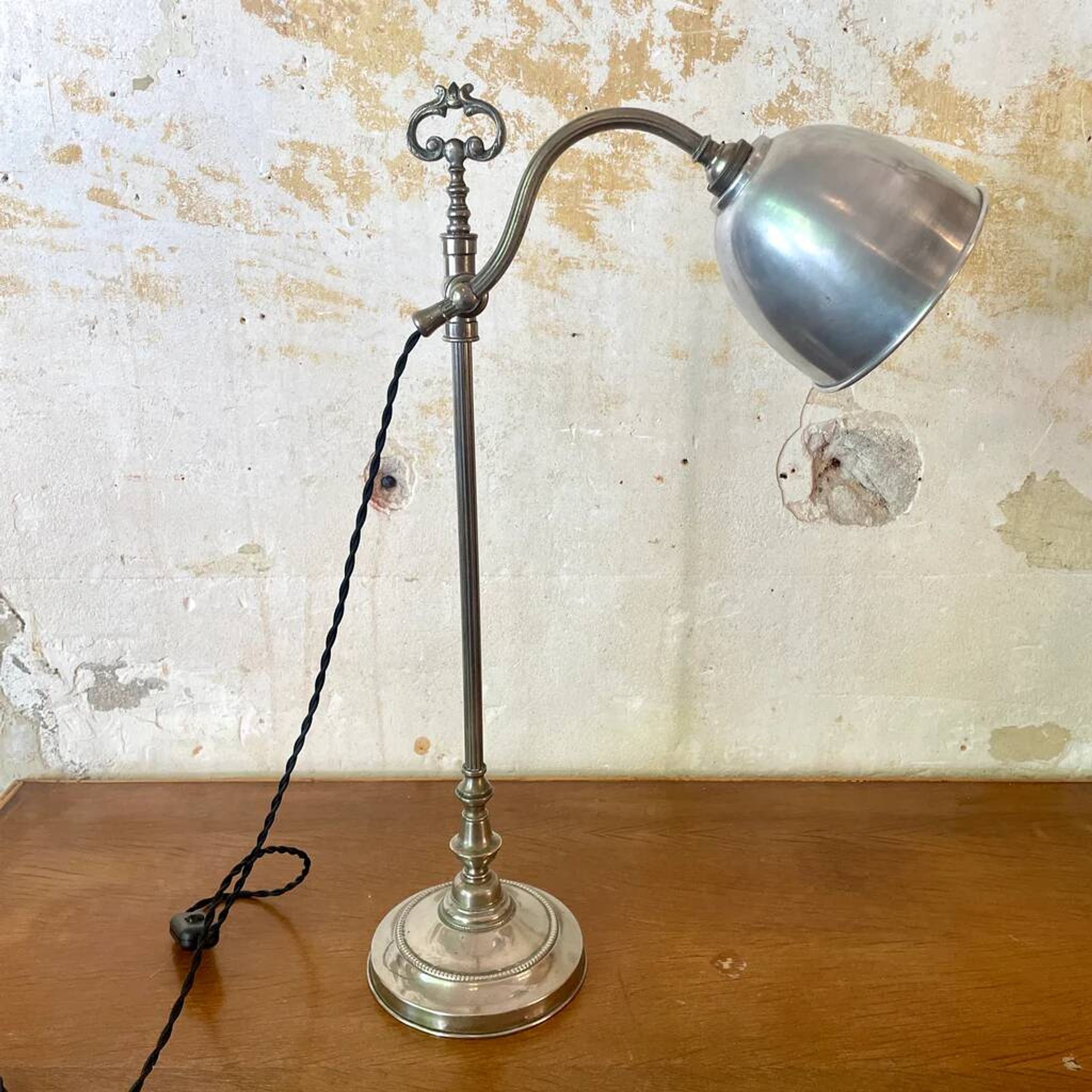 Lampe de bureau réglable col de cygne années 30