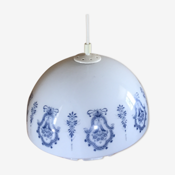 Blue glass ceiling lamp