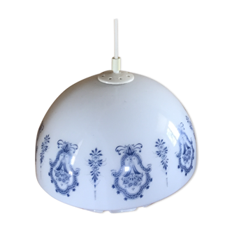 Blue glass ceiling lamp