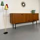Vintage teak enfilade attributed to Gérard Guermonprez, 1960s design.
