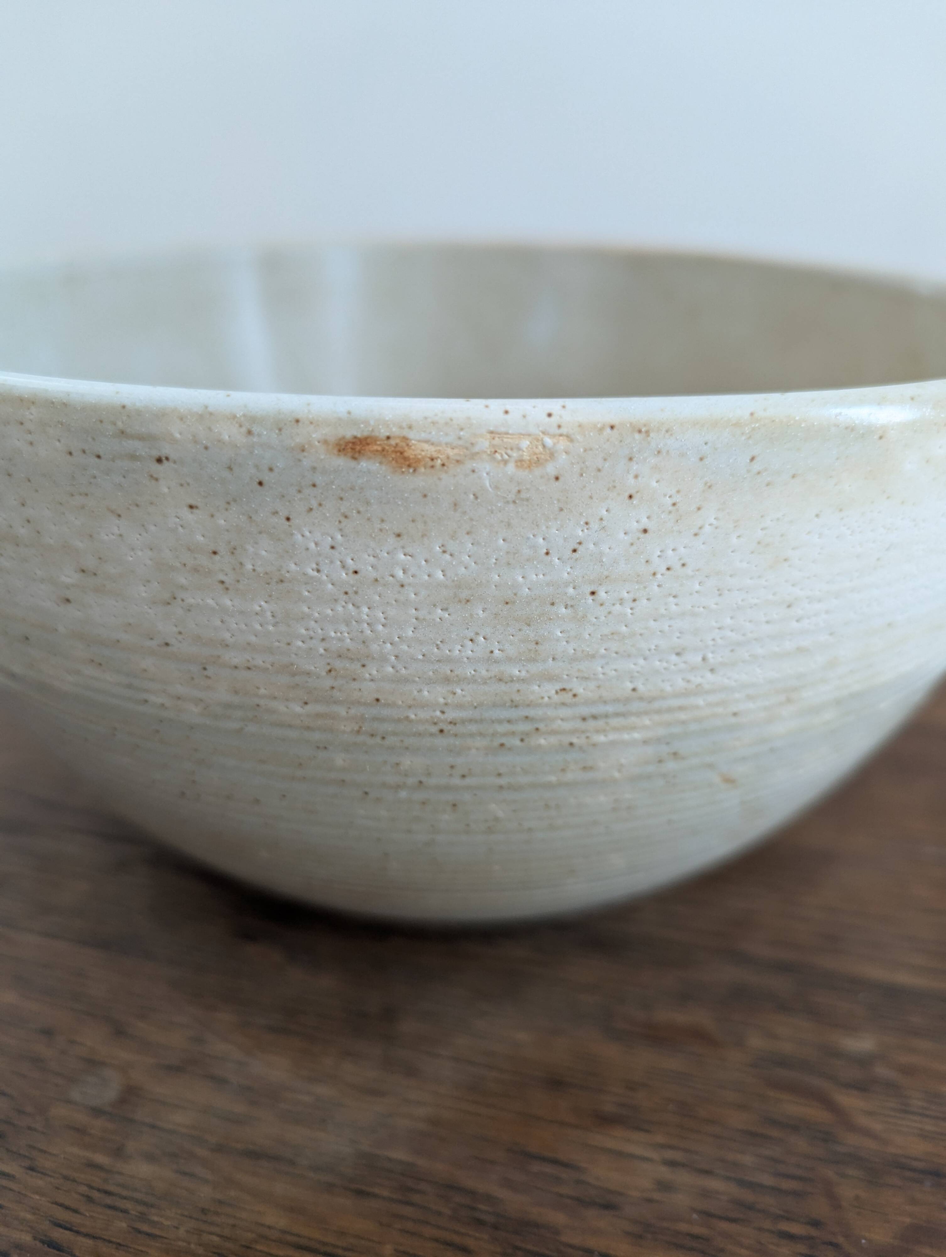Large vintage stoneware salad bowl