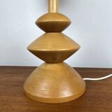 Lampe de table en bois clair, 1980, style minimaliste