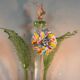 Set of 3 Venetian wall lights in multicoloured Murano glass, circa 1950