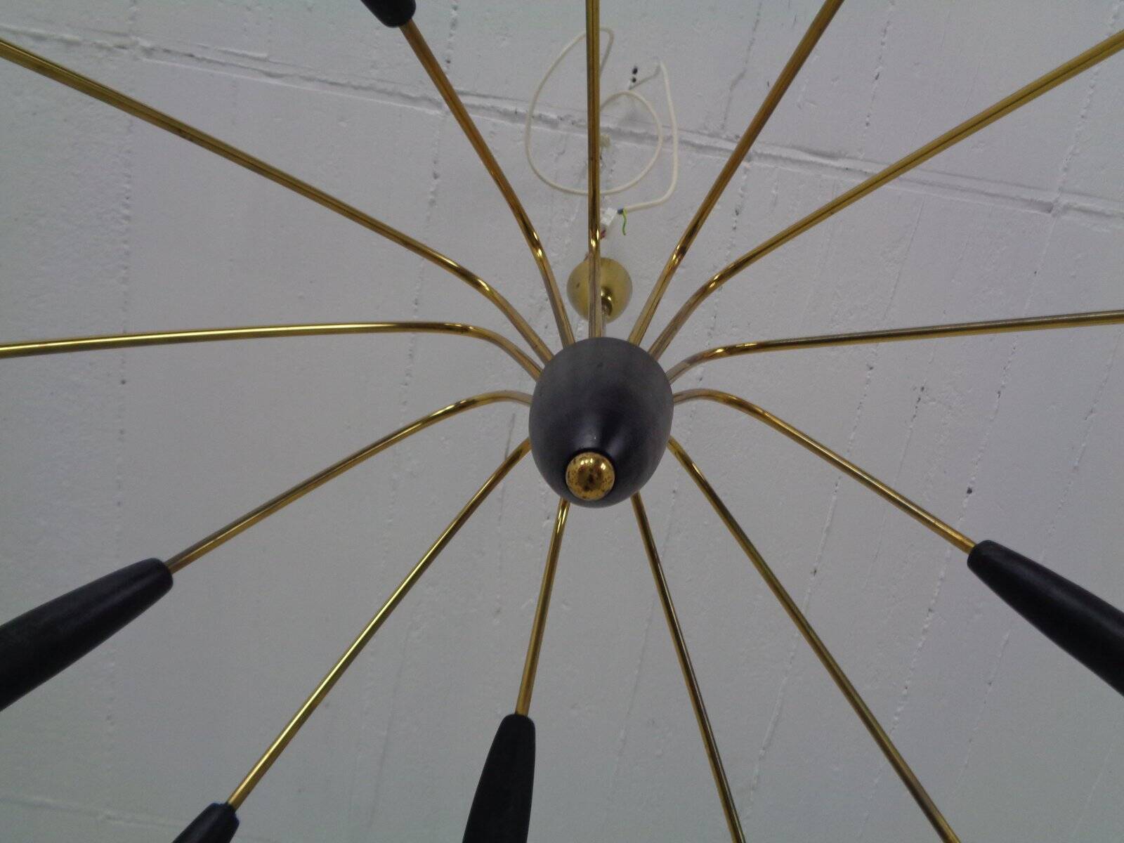 Large Italian Spider Ceiling Lamp, 1950s