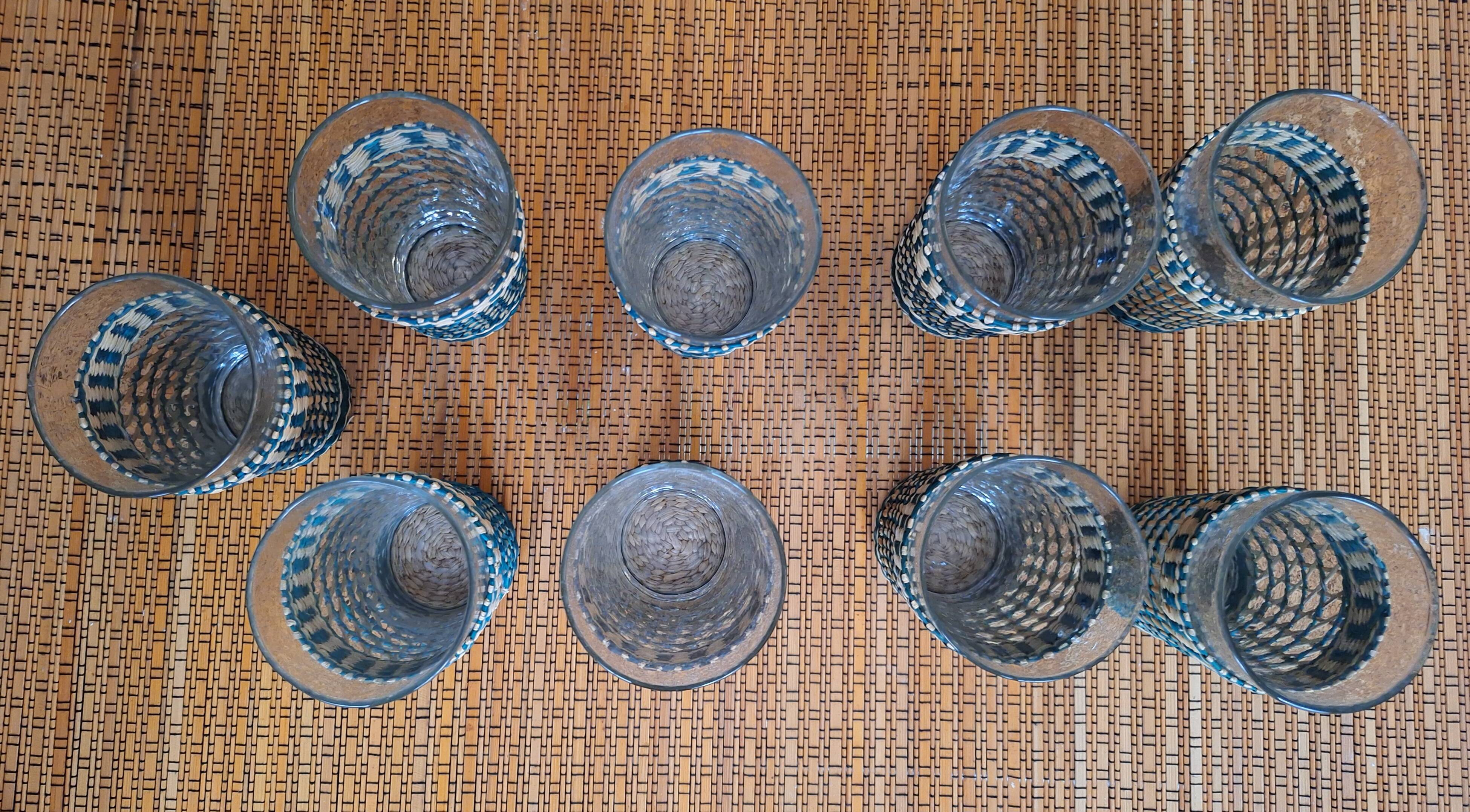 Set of vintage bohemian glasses