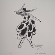 Sonia delaunay : robe espagnole - lithographie signée