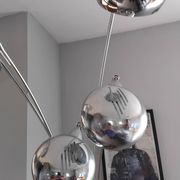 Lily of the valley floor lamp with 5 branches, vintage Italian design.
