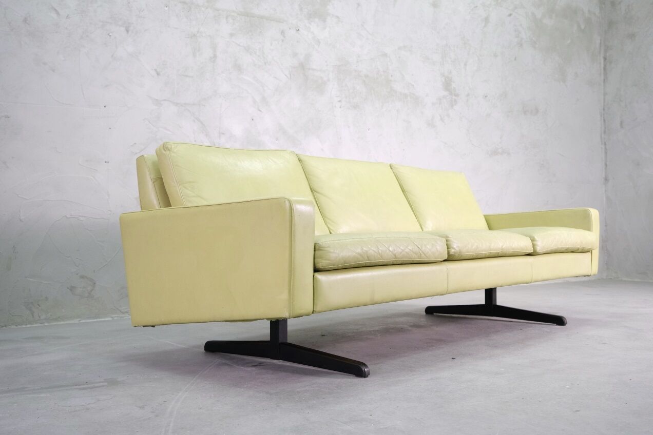 Mid-Century Scandinavian Leather Sofa, 1960s