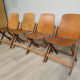 Set de 4 chaises pliantes US army années 40