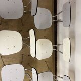 Set of 6 chairs in gray and white Formica