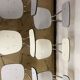 Lot de 6 chaises en Formica gris et blanc
