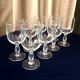 Set of 8 crystal wine glasses