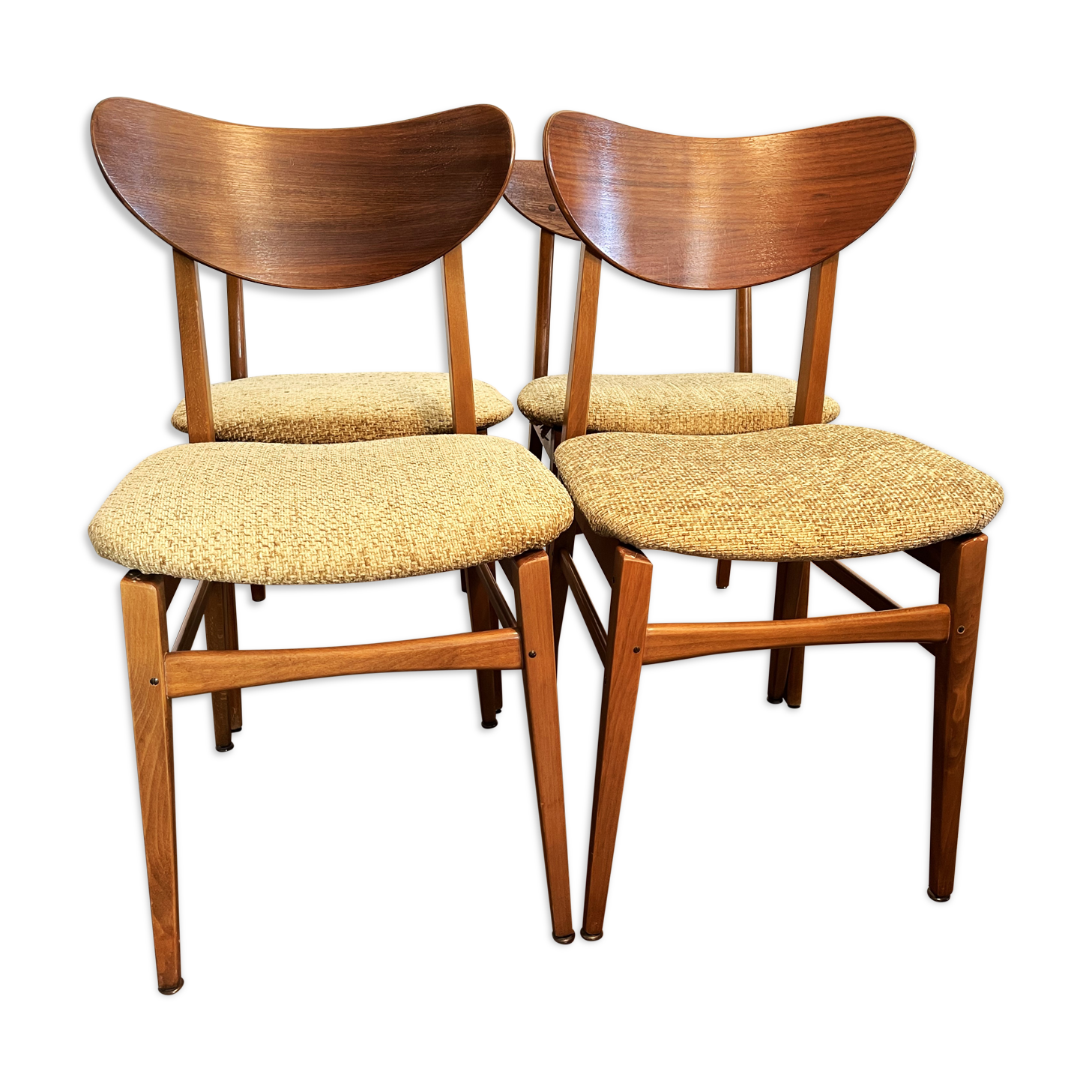 4 chaises scandinaves vintage