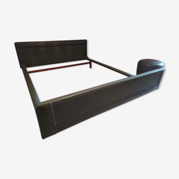 Double bed frame with stool