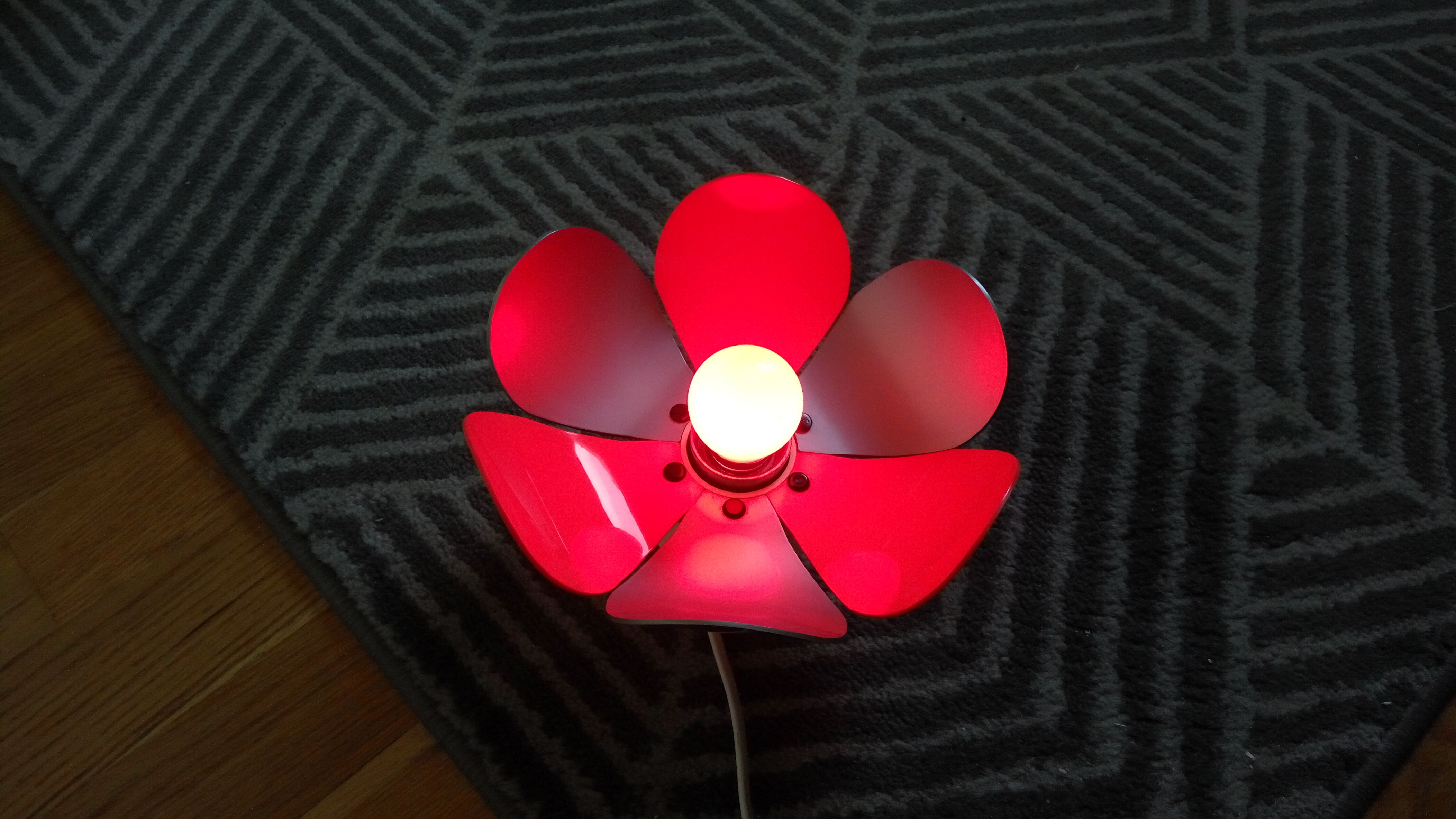 Sixties flower wall lamps
