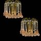 Pink Murano Glass Flower Sconces 1970’s