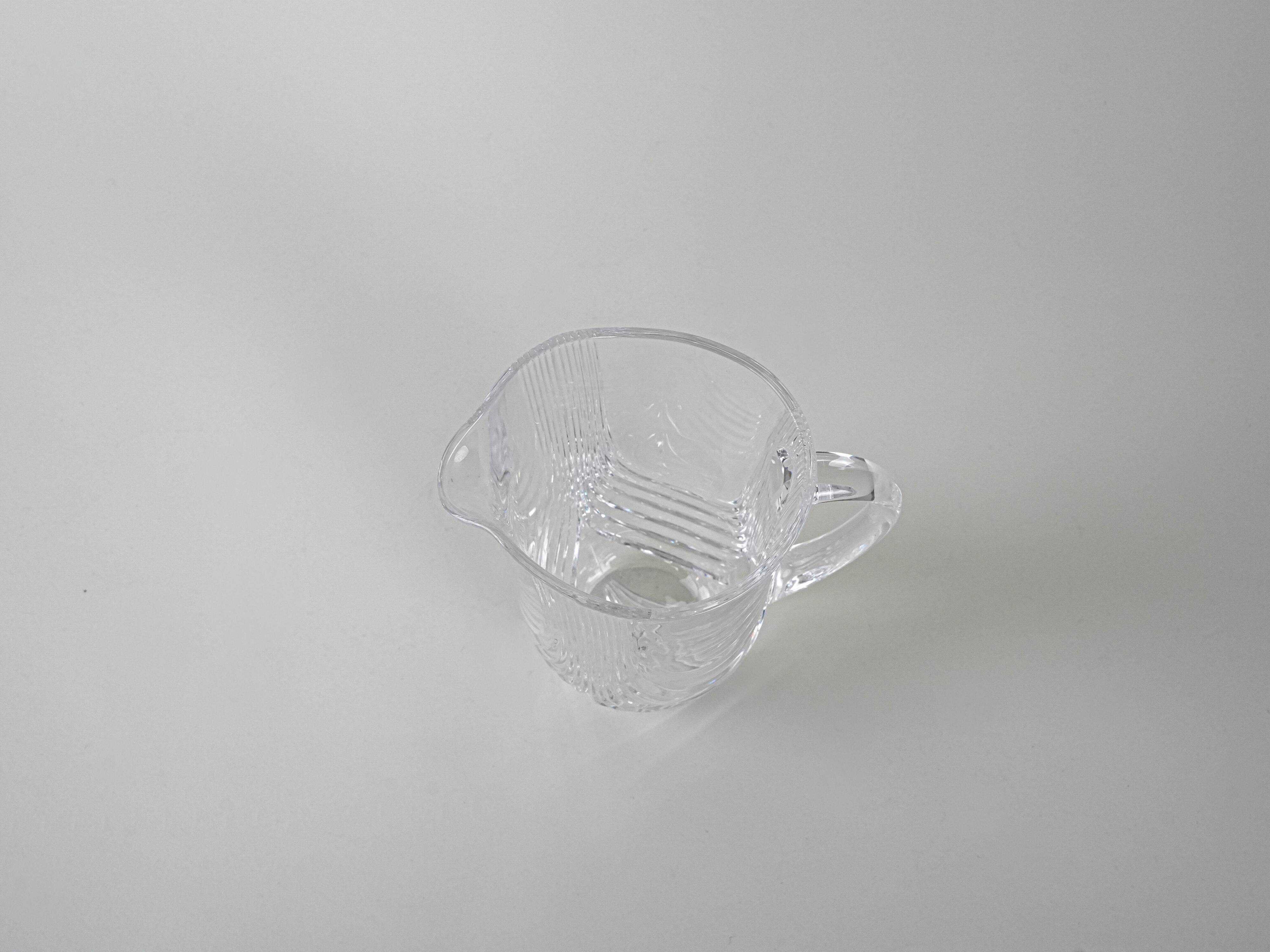 Crystal jug, Italian design, 1970s, made in Italy