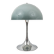 Rare lampe de table Panthella par Verner Panton avec base chromée et abat-jour gris