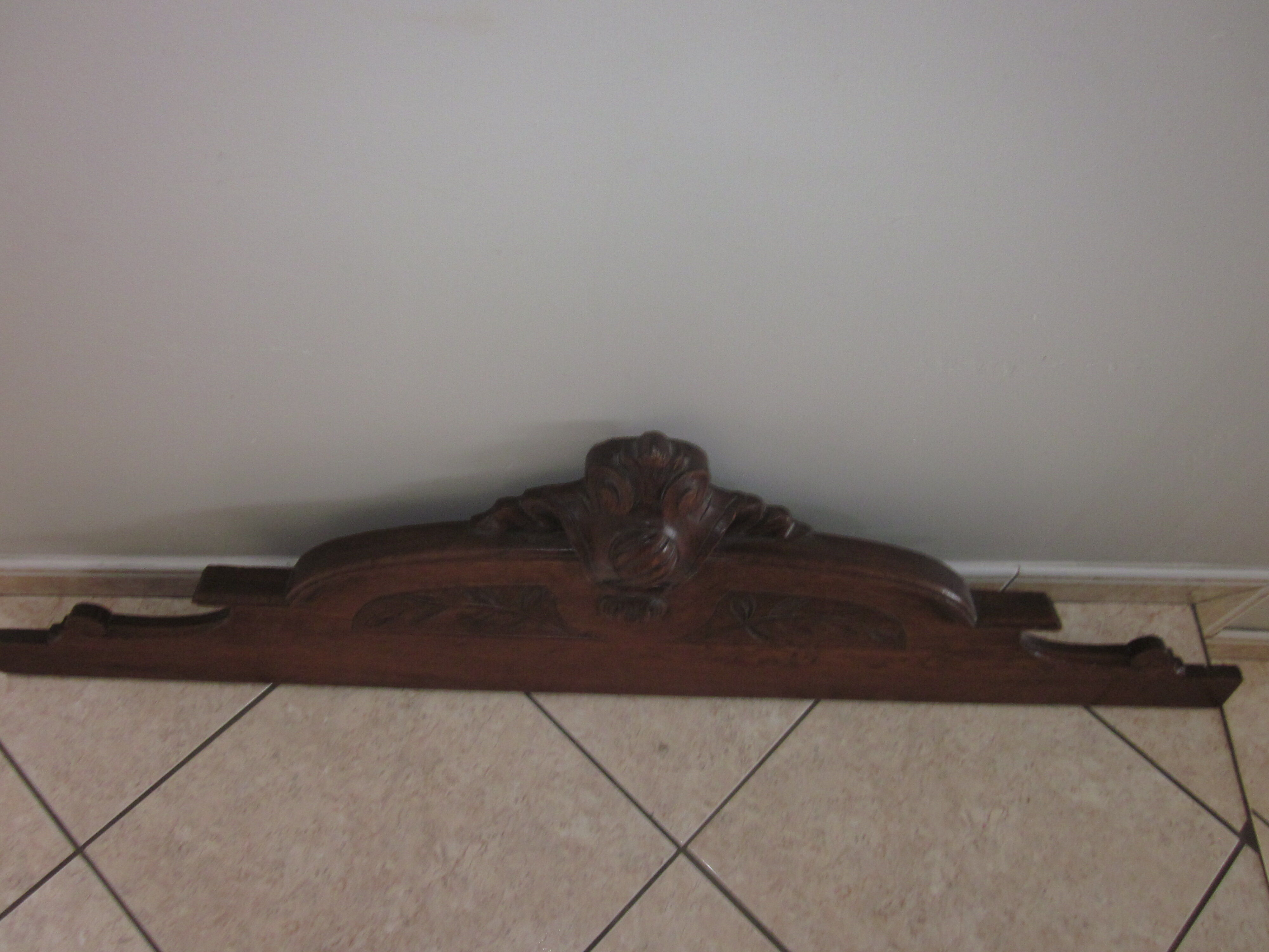 Old pediment in chene