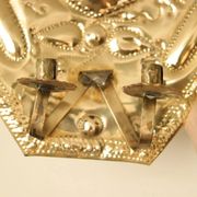 Pair of large baroque style mid-century Swedish brass sconces