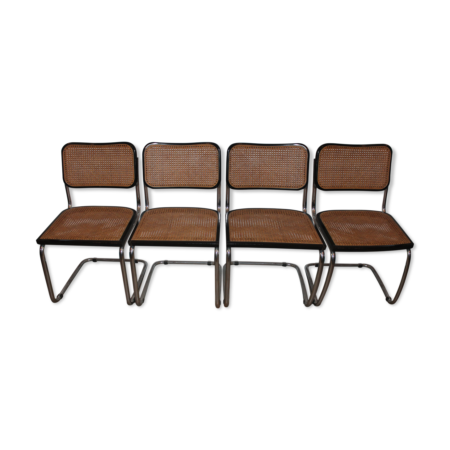 Lot de 4 chaises Marcel Breuer Cesca B32