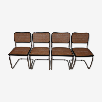 Lot de 4 chaises Marcel Breuer Cesca B32