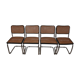 Lot de 4 chaises Marcel Breuer Cesca B32