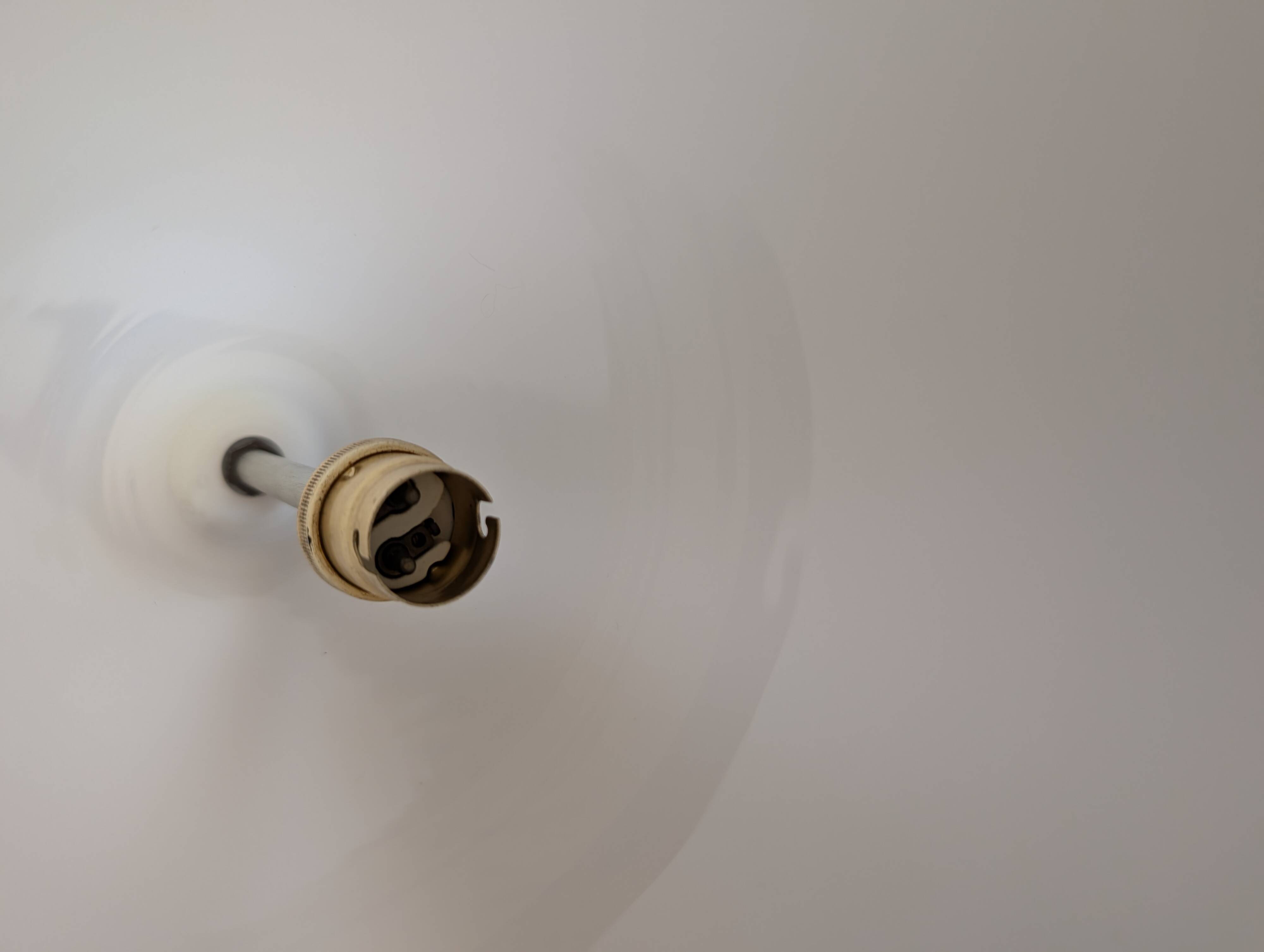Pair of opaline pendant lights