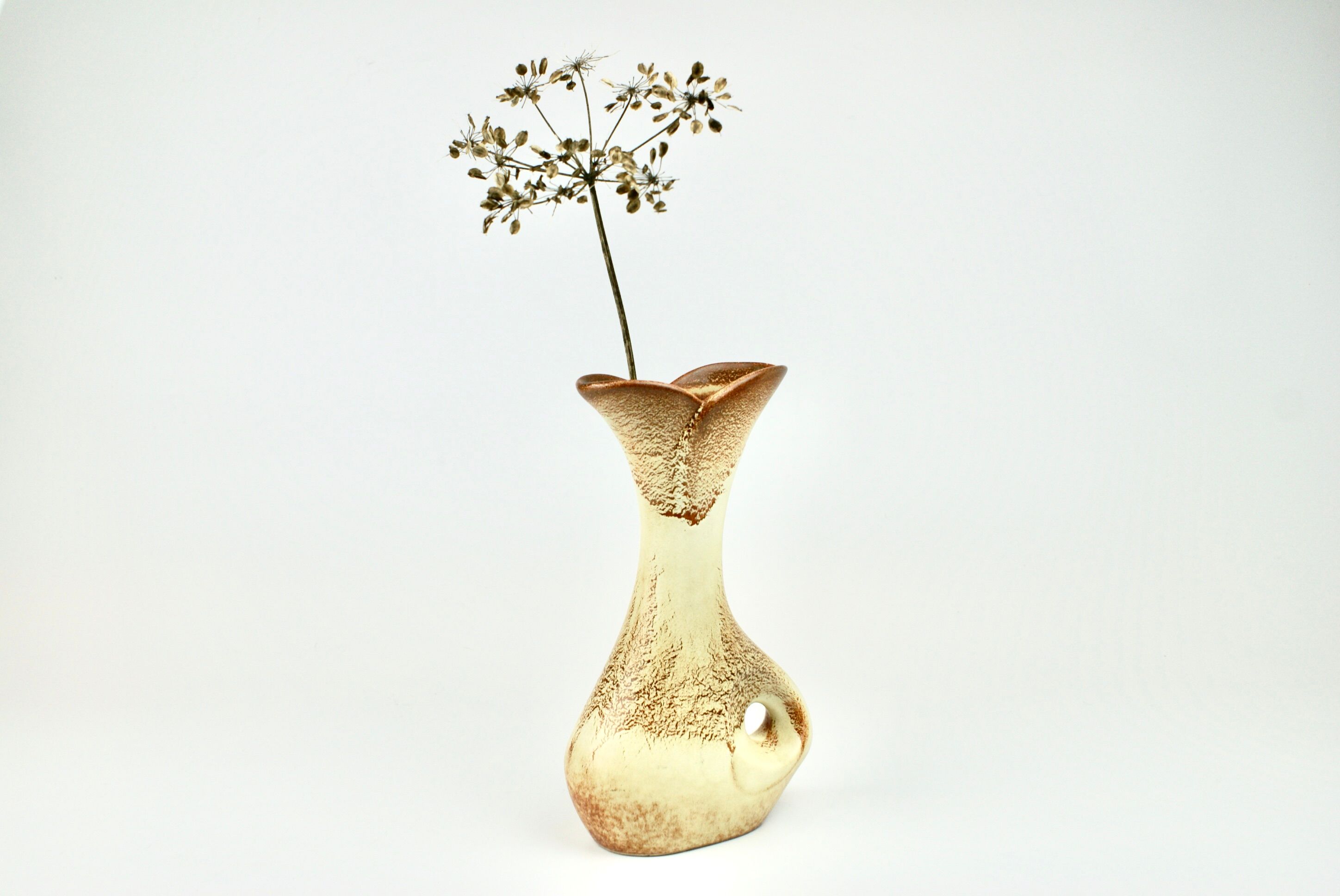 Sculptural mid century vase; 1960's