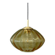 Suspension globe vintage XL en verre ambré