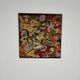 Original French hand-embroidered textile – Griffin & floral design – c.1930–1940