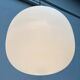 Minimalist suspended glass ball lamp from the vintage German space age by Glashütte Limburg, 1970s.