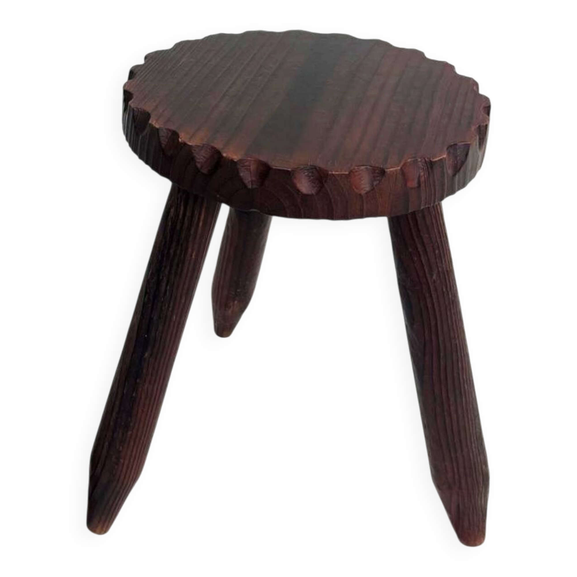 tripod stool with raw charm