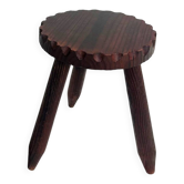 tripod stool with raw charm