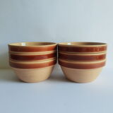 Set of 6 vintage Gien France stoneware bowls