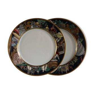 Pair of Bernardaud “Métropoles” plates