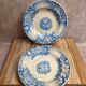 Set of 2 deep plates in Sarreguemines ironstone – Jardinière model – Various decorations