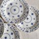 Old Flat plates X6 motif "Royal Copenhagen" in retro earthenware
