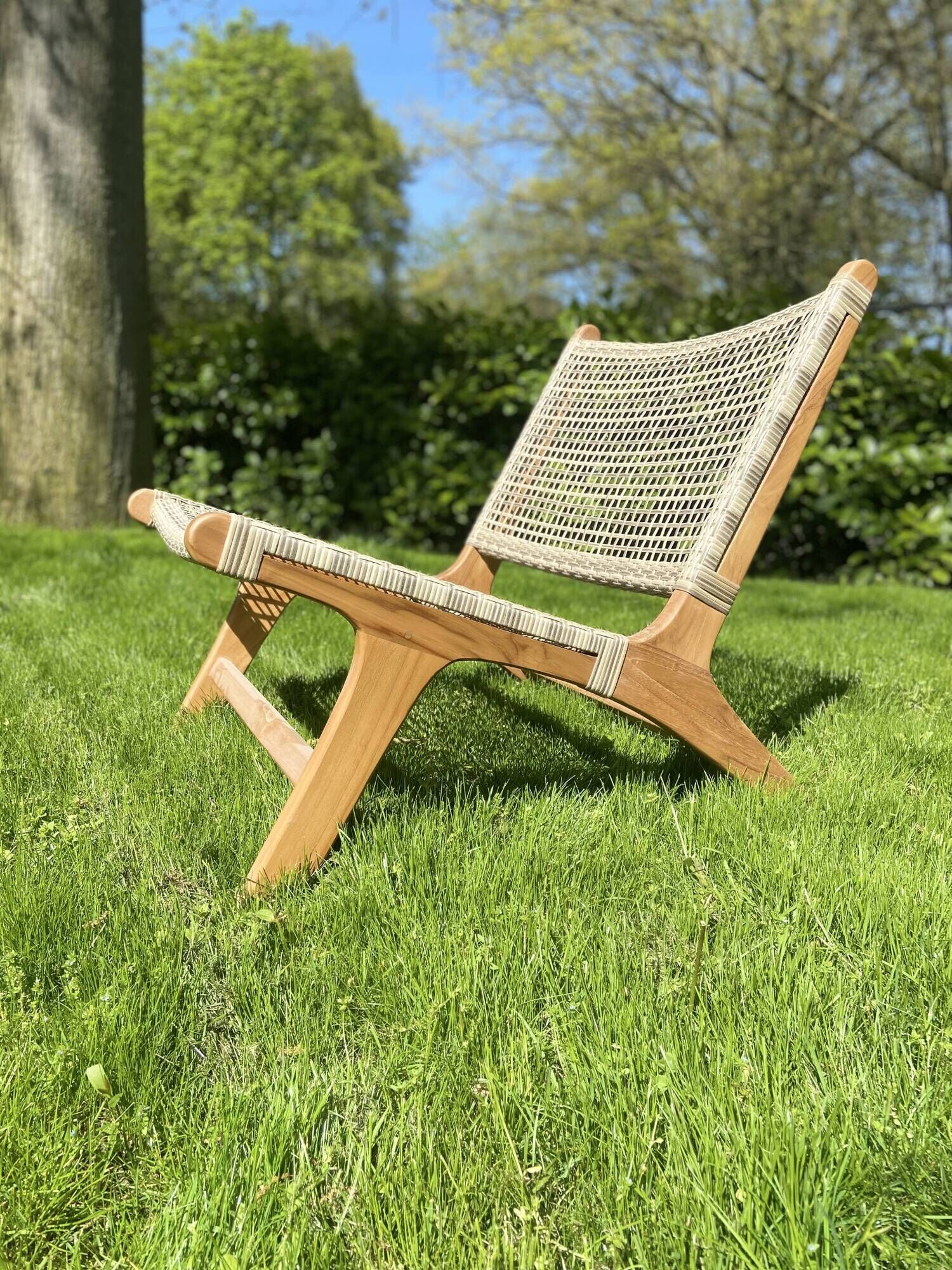 Chair / garden armchair / single-seater in retro rattan