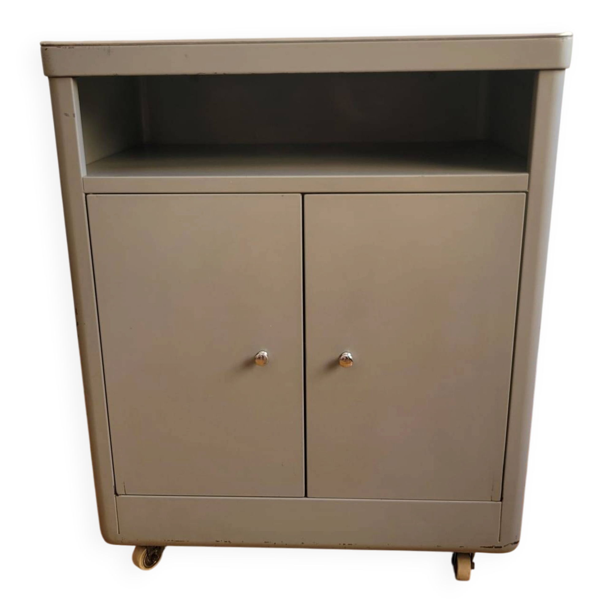 Vintage metal furniture on wheels SEEL, 1960s