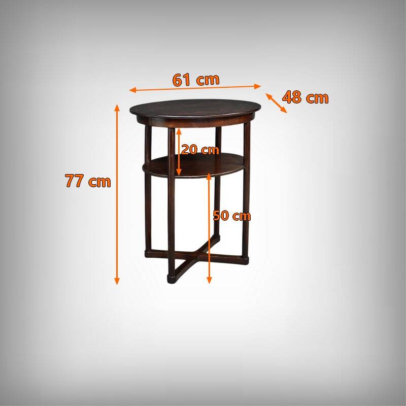 Beech pedestal table, by J. Hoffmann, Maison Thonet, Art Deco – 1930
