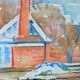 Mid-Century Modern Swedish "The Waterway" Vintage Landscape Watercolour Painting, Framed