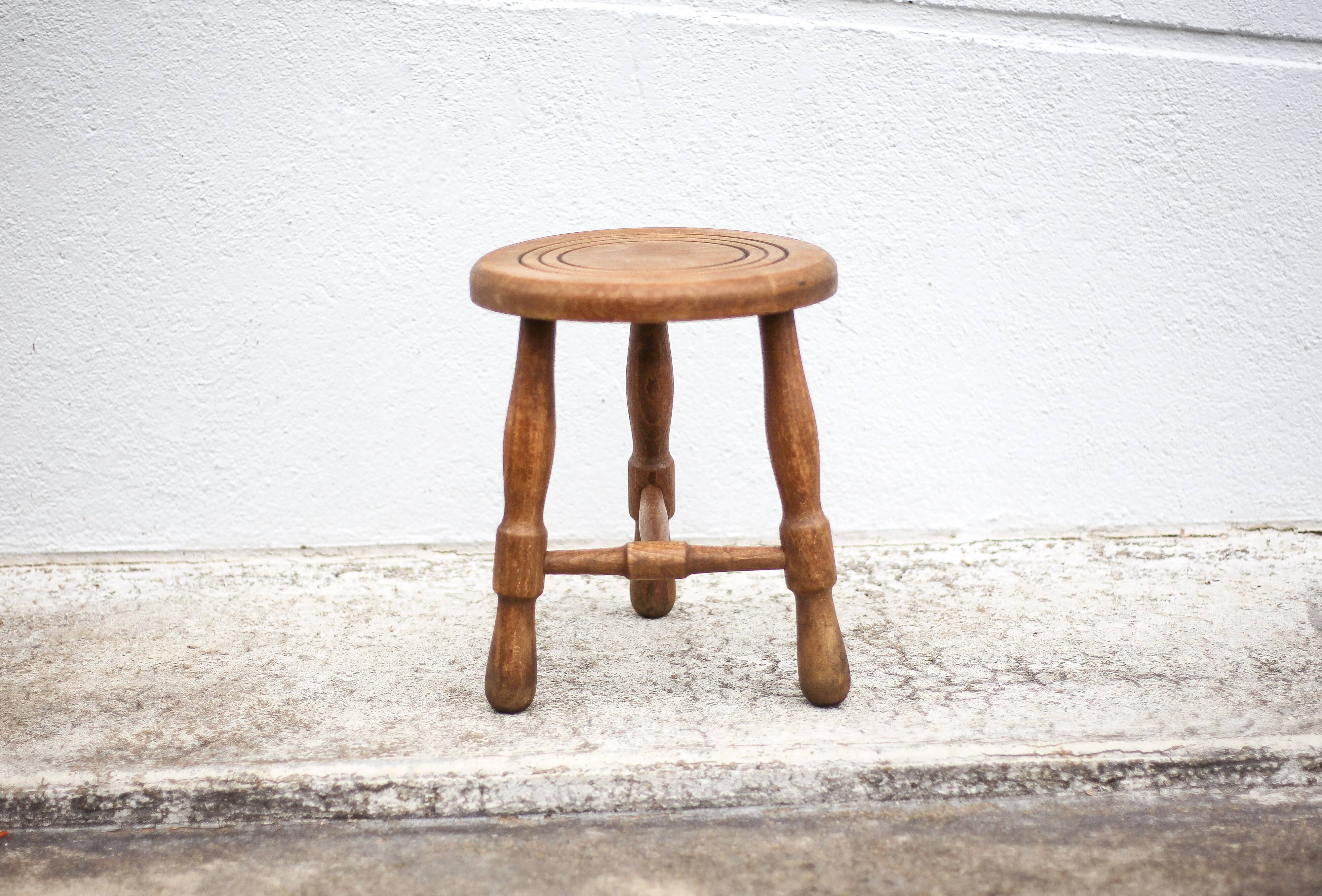 Tabouret vintage, tabouret bois, tabouret d'appoint, porte-plante