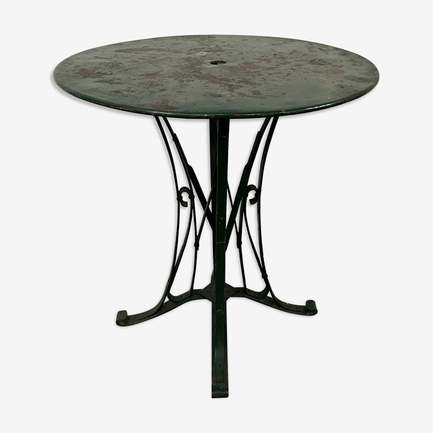 Table de jardin , guéridon extérieur en fer forgé | Selency