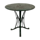 Garden table, wrought iron outdoor pedestal table