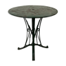 Garden table, wrought iron outdoor pedestal table