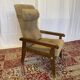 Vintage reclining armchair in wood and fabric – 1960s/70s